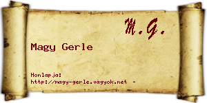 Magy Gerle névjegykártya